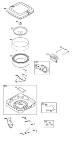 Air Cleaner Group Diagram and Parts List for 386447-3349-G1 200000 - 399999 Briggs and Stratton Engine